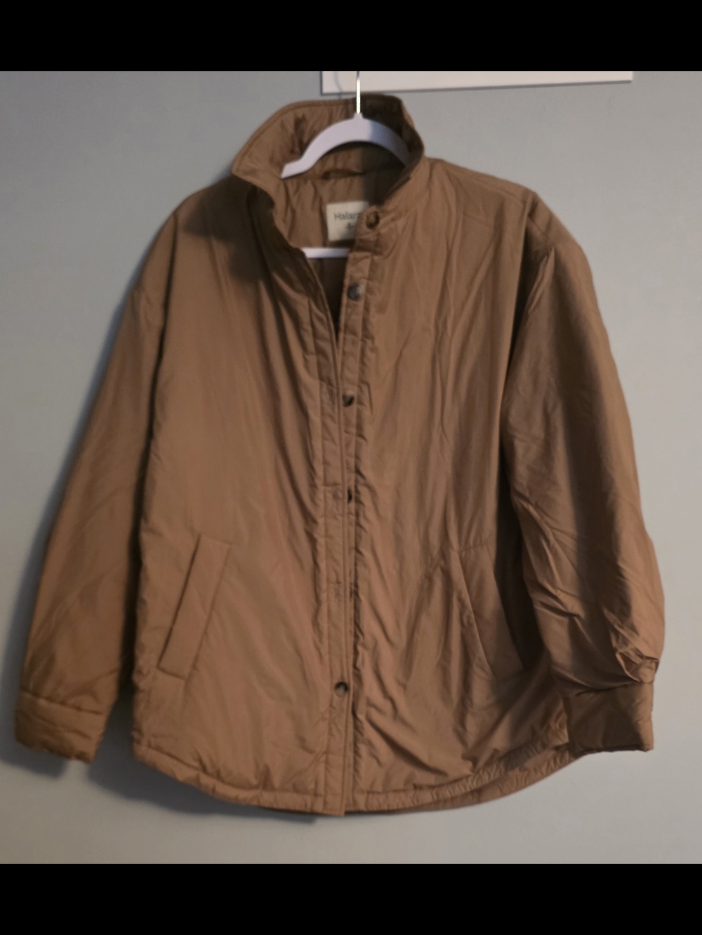 Women's Water Repellant Collar Curved Hem Casual Jacket - Picture 2 of 2